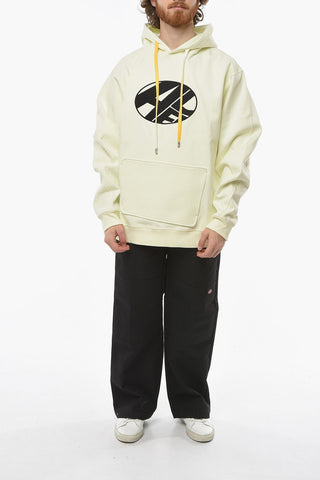 Front Embroidered Brushed Cotton Hoodie