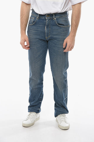 Jeans a Gamba Diritta Effetto Vintage 19cm