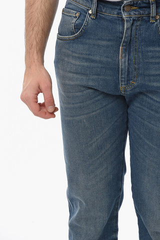 Vintage Effect Straight Fit Jeans 19cm