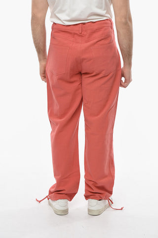 Pantaloni in Cotone e Lino a 5 Tasche Stampati