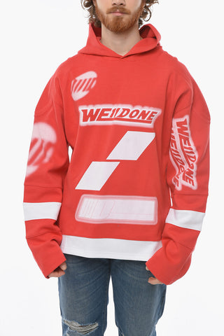 Spray Effect Football Oversized Hoodie