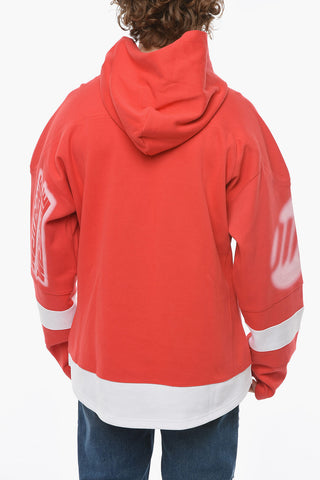 Spray Effect Football Oversized Hoodie