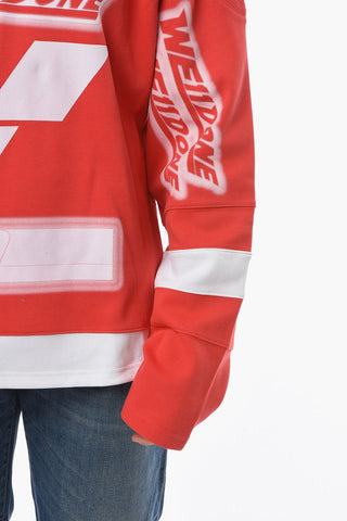 Spray Effect Football Oversized Hoodie