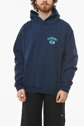 Logo Printed Solid Color Hoodie
