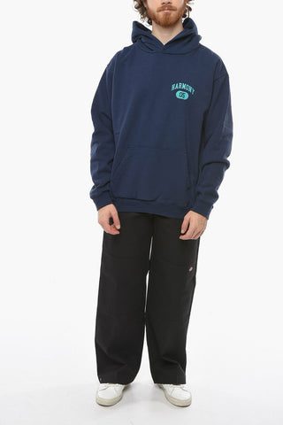 Logo Printed Solid Color Hoodie