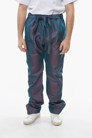 Iridescent Effect Loose Fit Pants