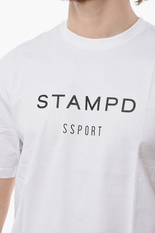 T-shirt Girocollo SPORT Con Maxi Stampa Logo a Contrasto