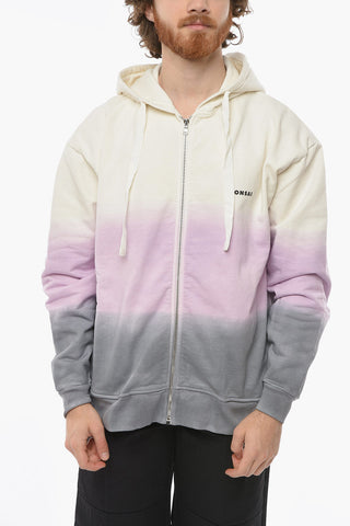 Degradè Effect Sweatshirt with Zip Closure