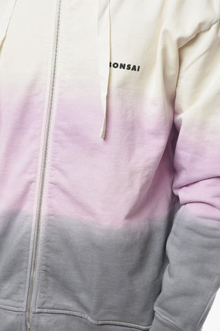 Degradè Effect Sweatshirt with Zip Closure