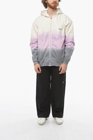 Degradè Effect Sweatshirt with Zip Closure