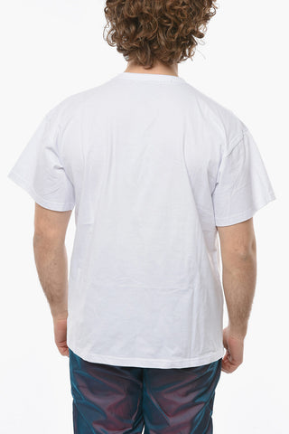 Crew-Neck NAMEPLATE T-shirt with Logo-Embroidery