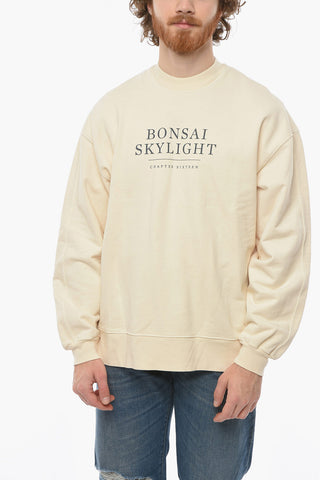 Contrasting Logo-Printed Crewneck Sweatshirt
