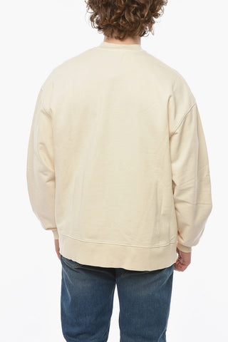 Contrasting Logo-Printed Crewneck Sweatshirt