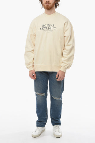 Contrasting Logo-Printed Crewneck Sweatshirt