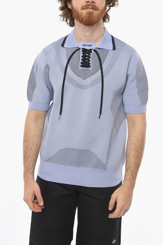 Polo Neck Short Sleeve Sweater