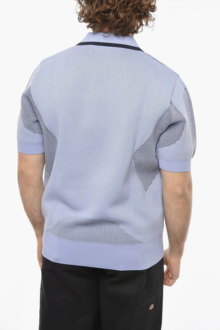 Polo Neck Short Sleeve Sweater