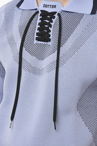 Polo Neck Short Sleeve Sweater