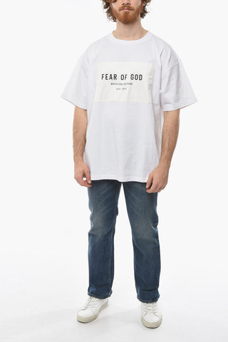 SIXTH COLLECTION Contrasting Printed Crew-neck T-Shirt