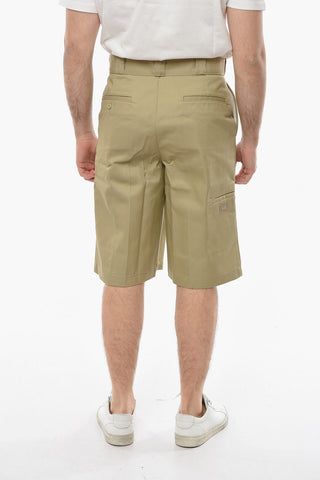 Shorts con Cuciture a Vista e Abbottonatura Nascosta