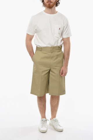 Shorts con Cuciture a Vista e Abbottonatura Nascosta