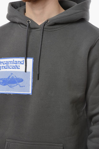 Fleeced Cotton Hoodie with Patches