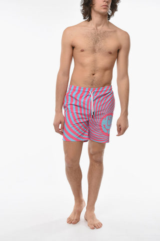 Awning Striped Two-Tone Swim Shorts