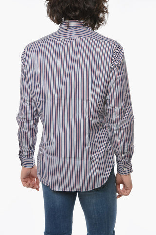 LA SARTORIALE Pencil Striped Cotton CUSTOM Shirt with Spread Collar