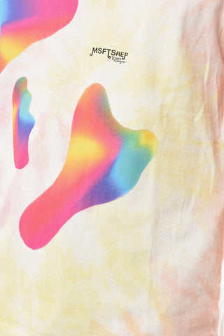 Tie-Dye Effect T-Shirt with Abstract Print