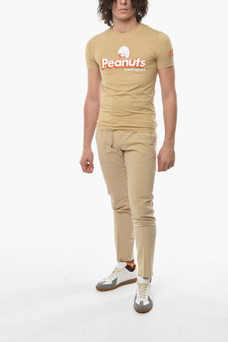 PEANUTS T-Shirt Girocollo in Cotone Stampata sul Fronte