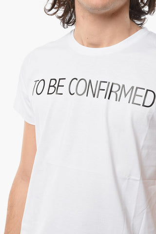 Contrasting Printed Solid Color T-Shirt