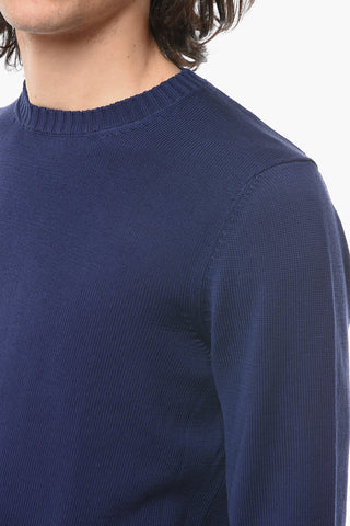 Solid Color Lightweight Crew-neck Sweater