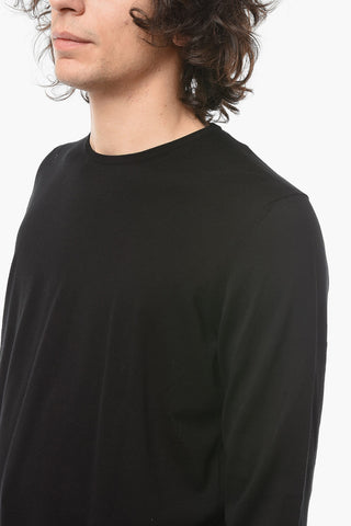 Maglia Girocollo in Cotone a Tinta Unita
