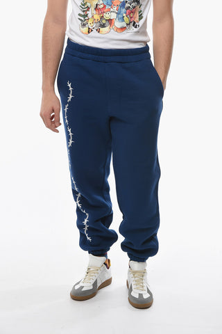 Joggers in Cotone Felpato con Stampa