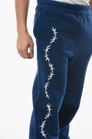 Joggers in Cotone Felpato con Stampa