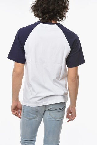 Printed Frontal Two-Tone Crew-Neck T-shirt