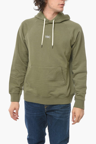 Logo Embroidered Brushed Cotton Hoodie