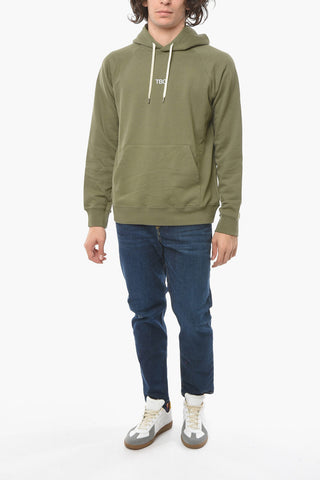 Logo Embroidered Brushed Cotton Hoodie