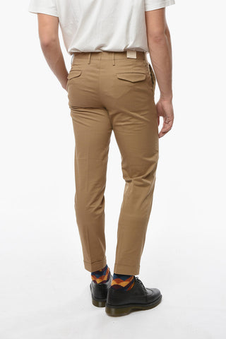 LA SARTORIA Flap Pockets Single Pleat Cotton Pants