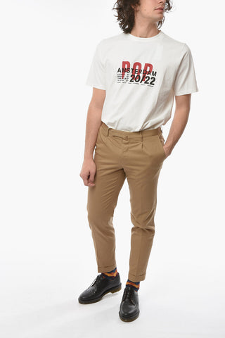 LA SARTORIA Flap Pockets Single Pleat Cotton Pants
