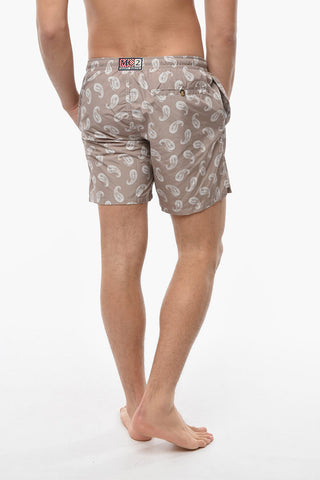 Paisley Motif Swim Shorts