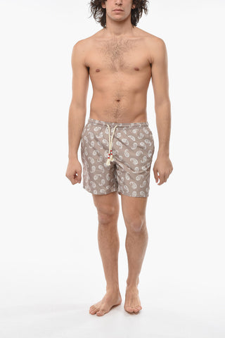 Paisley Motif Swim Shorts