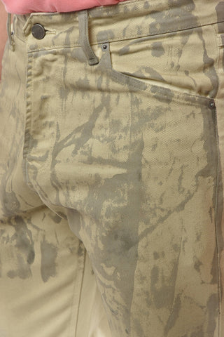 Jeans Effetto Splatter a Vita Regolare 20cm