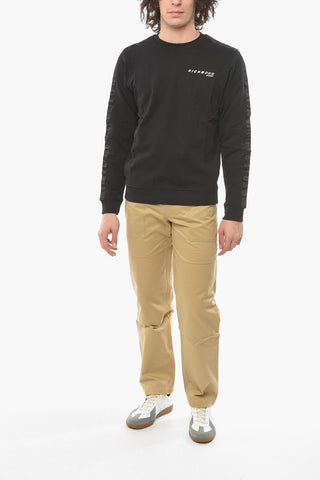 SPORT Logoed Side Band On the Sleeve Crew-Neck Sweatshirt