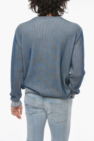 KAILAND O.MORRIS Ribbed Lightweight Sweater with Embroidered Logo