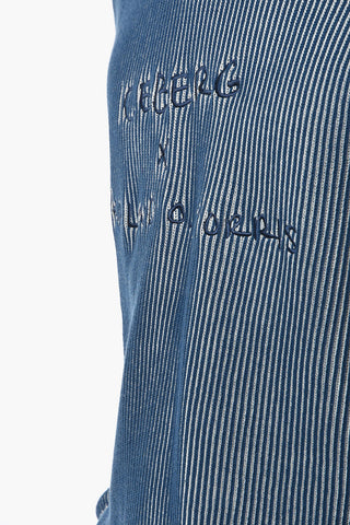 KAILAND O.MORRIS Ribbed Lightweight Sweater with Embroidered Logo