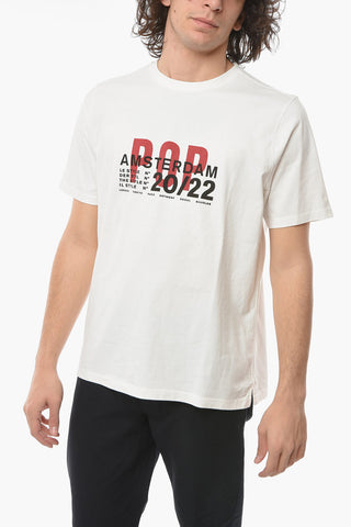 Solid Color T-Shirt with Contrasting Print