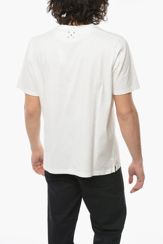 Solid Color T-Shirt with Contrasting Print
