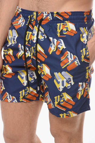VILEBREQUIN All-Over Monogram Nylon Swim Shorts