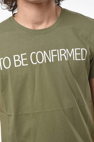 Contrasting Printed Solid Color T-Shirt