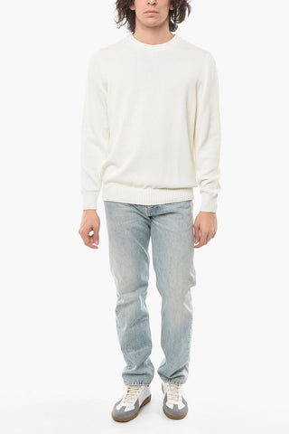 Solid Color Lightweight Crew-neck Sweater